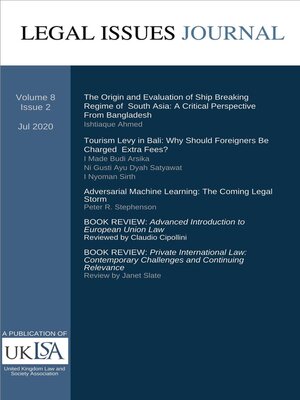 cover image of Legal Issues Journal 8(2)